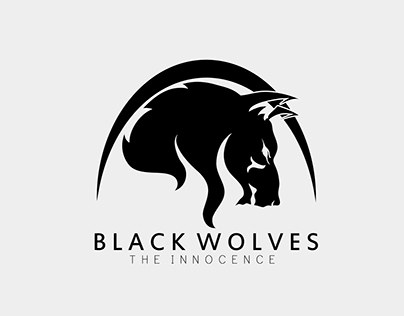 BLACK WOLVES -LOGO STONER BAND