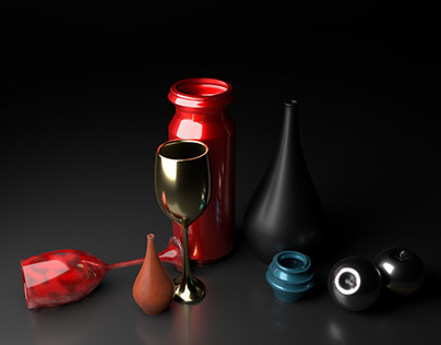 Jarras y botellas 3D MAYA