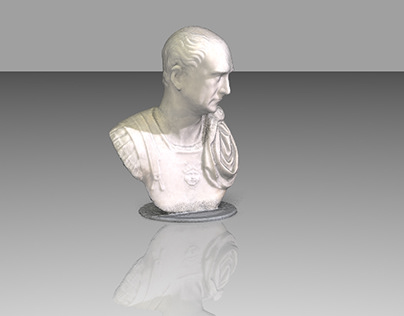 Scansione 3D del busto di Quinto Petronio Modesto.