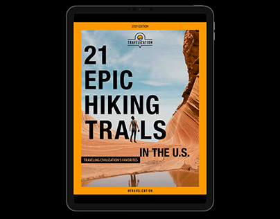 Ebook PDF Design - 21 Epic Hiking Trails in the US