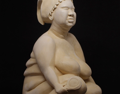 Escultura em cerâmica : Yèyé Omó Ejá