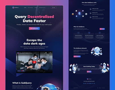 SubQuery - Web3 Redesign Landing Page.