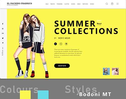 posters for landing page of fashion websites