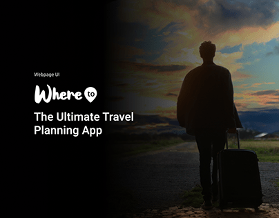 Landing page - Whereto - Travel planning app