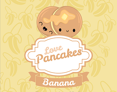 Love Pancakes/ Love Coffee Label Design Concepts