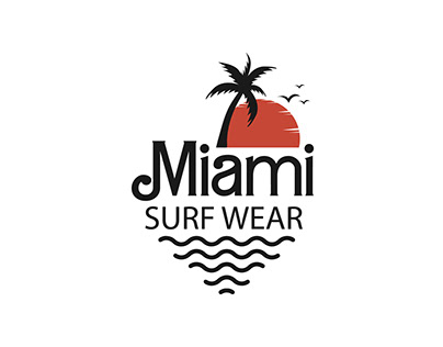 Miami surf wear logo design