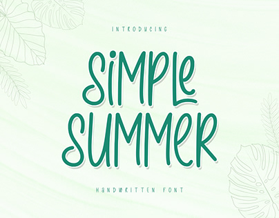 Simple Summer Handwritten Font
