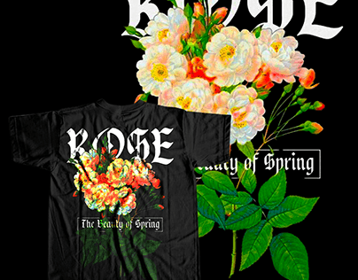 t-shirt design rose