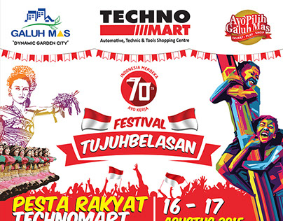 Flyer Indonesia Independence day in Techno Mart