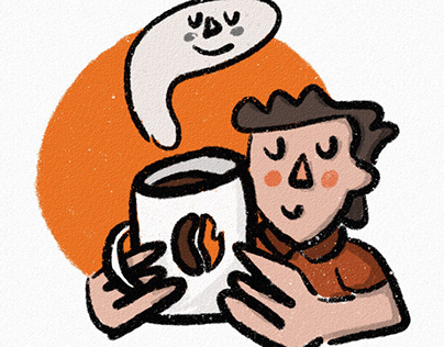 Coffee Faces Illustration
