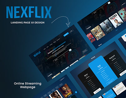 Nexflix Landing Page UI Design