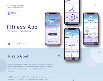 Fitness App design - Дизайн приложения
