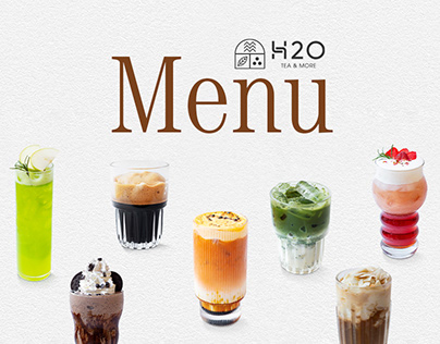 H2O - Coffee Menu Design