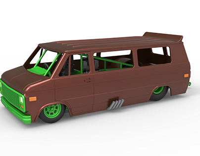 Dragster Van Scale 1 to 25