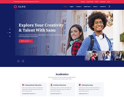 Sanu a corporate website with divi theme