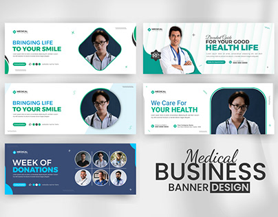 Medical social media facebook cover banner template