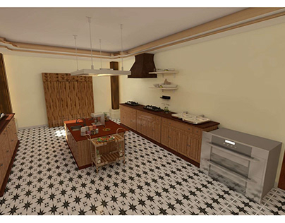 3D kitchen & bedroom