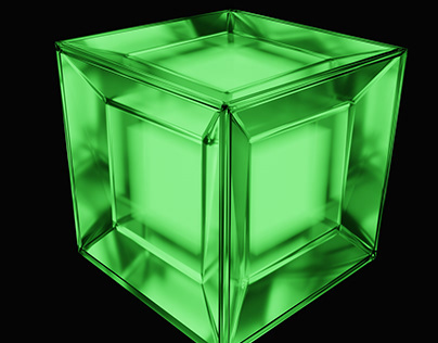Tesseract Hypercube 3D render