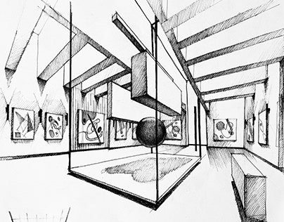 Architectural Sketches | METAVERSE NFT ART GALLERY
