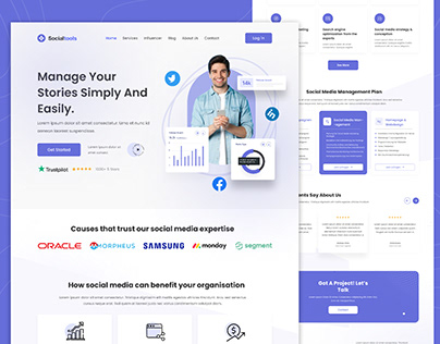 Influencer - Marketing agency landing page