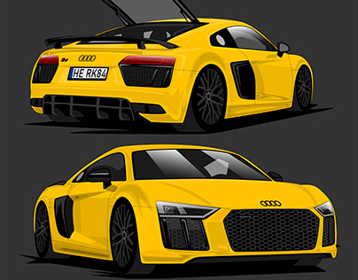 Audi R8 vector art
