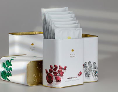 White Peony Ecological Tea. Packaging design