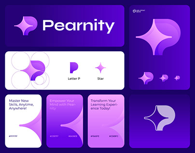 Online Learning Platform Logo Design | P Letter Logo