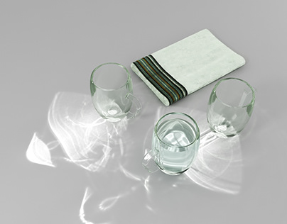 objects 3d modelling in glass