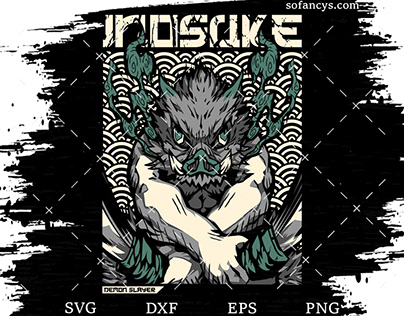 Hashibira Inosuke Anime SVG DXF EPS PNG Cut Files