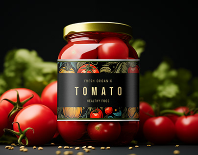 Tomato Jar Label Design