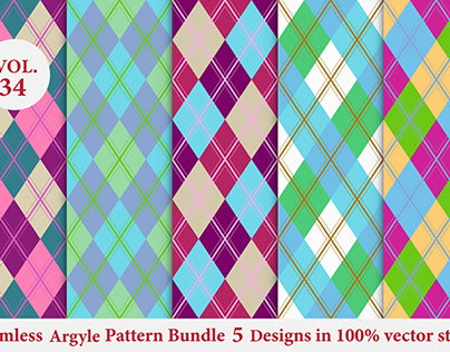 Argyle pattern Bundle 5 designs Vol.33