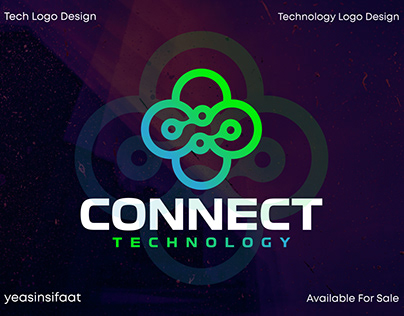 Connect Technology, Security And App icon Logo design