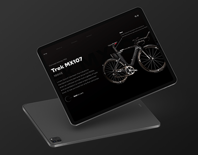 Concept of a teaser site for selling bicycles