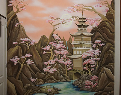 Japanese Mural. Private commission.