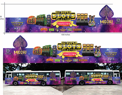 Midori Casino Bus Wrap advertising attract customer
