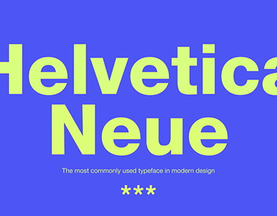 Helvetica Neue font introduction web