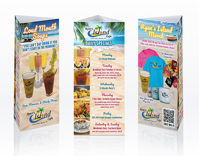 Ryan's Island Cafe Table Tent Cards