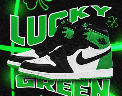 Lucky Green Air Jordan Retro 1 Poster