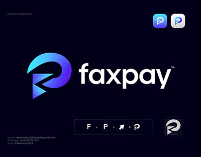 Payment Logo Mark with Letter F + P + Arrow