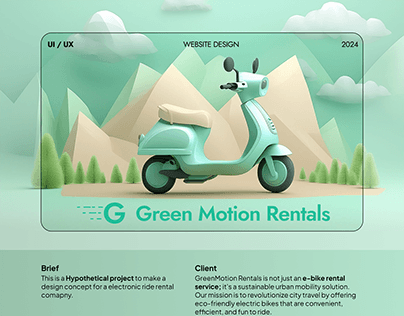 Green Motion Rentals- Web Design | Landing Page