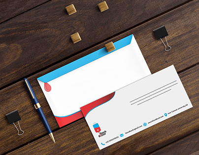 Free Minimal Envelope Design Mockup