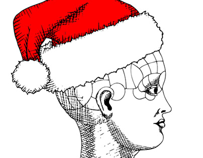 Holiday phrenology illustrations