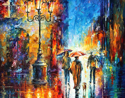 HARD RAIN — oil painting on canvas