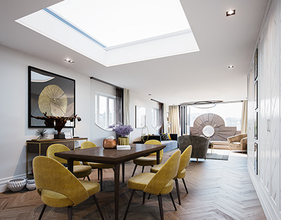 Tavistock Penthouse Living space