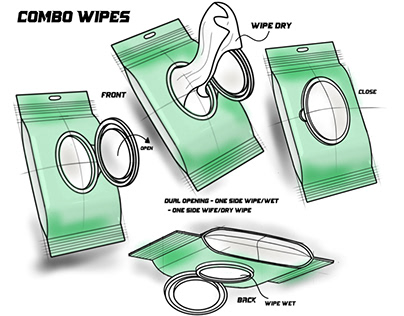 Combo wipes design