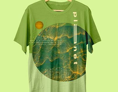 Planet Tshirt design mock-up