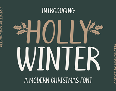 Holly Winter - Modern Christmas Font