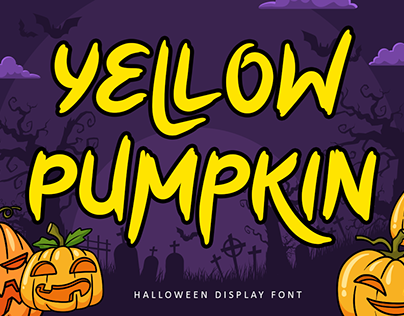 Yellow Pumpkin - Halloween Display Font