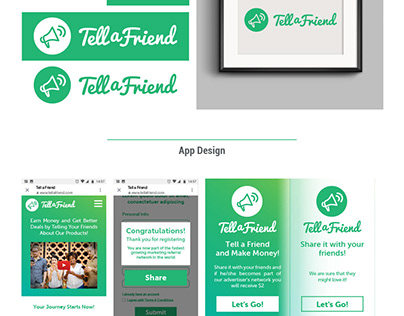 Tell a Friend - Branding, UI/UX App & Web Design