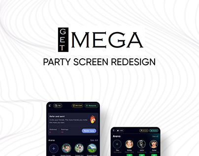 GETMEGA - Party Screen Redesign